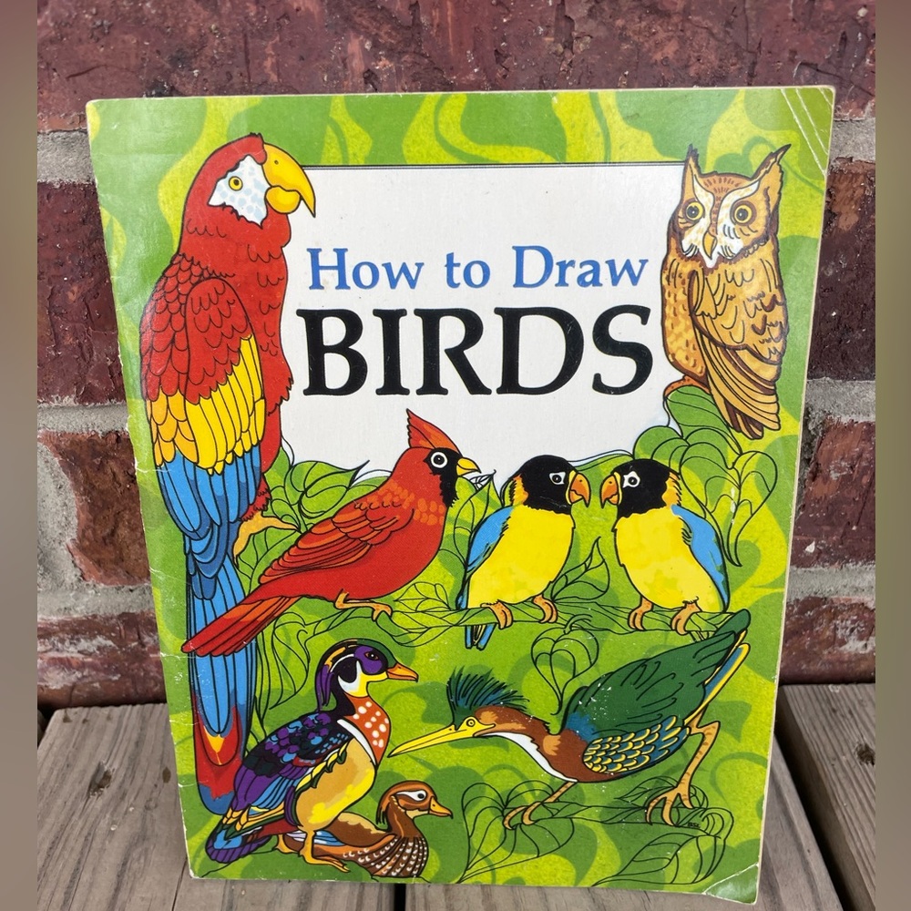 Vintage How To Draw Birds Paperback Book